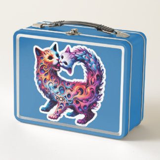 Caja de comida de gato bifurcado y metal RCR