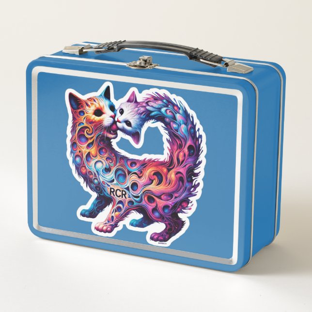 Caja de comida de gato bifurcado y metal RCR (Anverso)