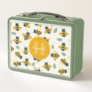 Caja De Comida De Metal Abejas Caprichosas
