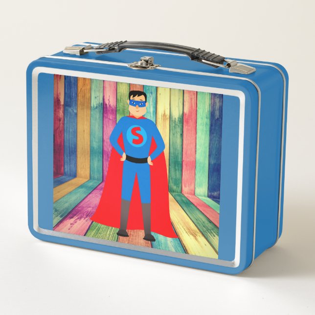 Caja de Comida de Metal de Superhéroe (Anverso)
