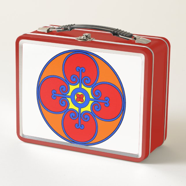 Caja de comida de metal mediterráneo de Sicilia (Anverso)