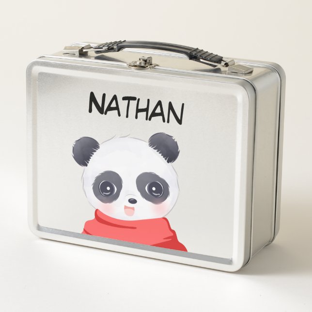 Caja de Comida de Metal Panda Boy (Anverso)