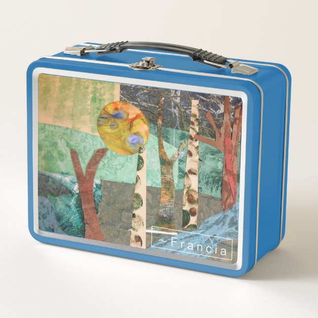 Caja de comida de metal para baño en el bosque (Anverso)