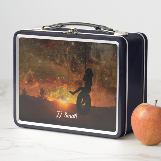 Caja De Comida De Regalo De Niña En Neumático (In situ)