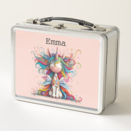 Caja de Comida de Unicornio Colorido Personalizada