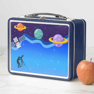 Caja de comida espacial linda para niños