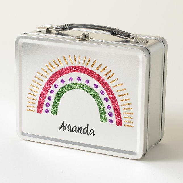 Caja de Comida Lluvia de Brillo - Nombre Personali (Anverso)
