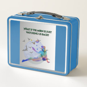 Caja de comida metálica Arte de fantasía de la lun