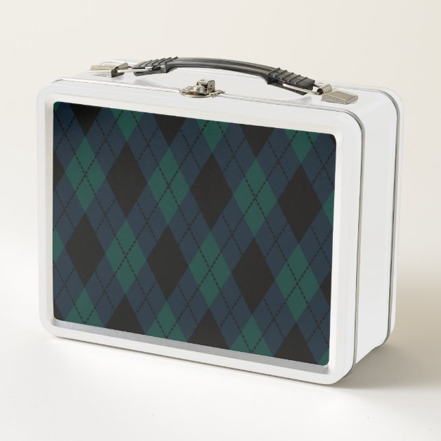 Caja de comida metálica con estampado Black Diamon (Anverso)