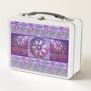 Caja de comida metálica Flor en el desierto