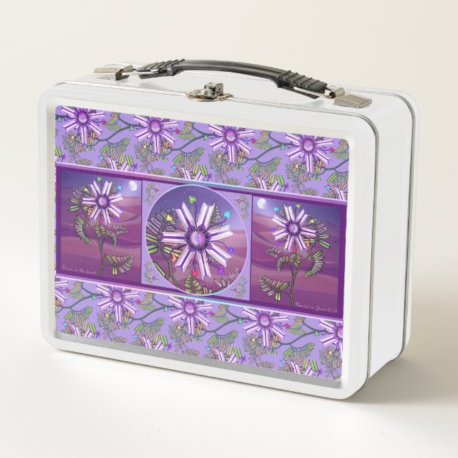 Caja de comida metálica Flor en el desierto (Anverso)