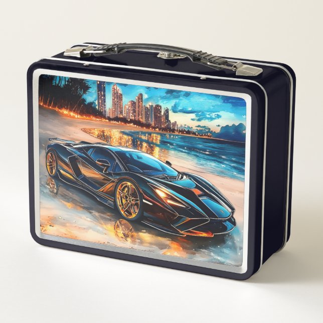 Caja de Comida para Coche Deportivo (Reverso)