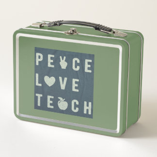 Caja de comida Peace Love Teach Regalo esencial p