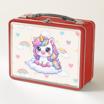 Caja de Comida Personalizada de Unicornio para Reg