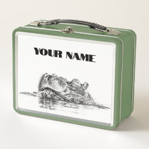 Caja de comidas Hippo - Regalo Safari Personalizad