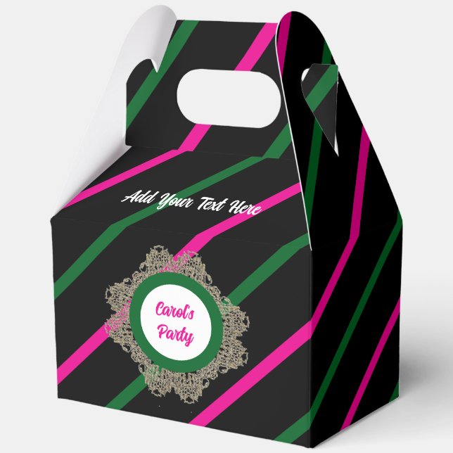 Caja de Favor 5 Negro (verde rosado) RFPMDesigns © (Anverso)