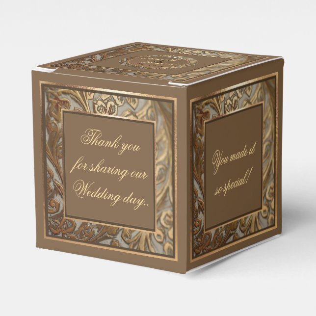 Caja De Favor Bride & Groom Para Invitados Bodas E (Costado Anverso)