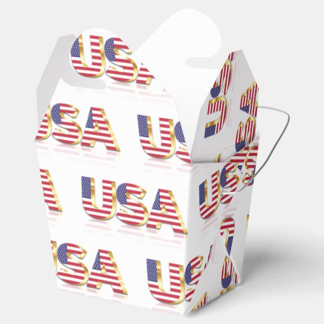 Caja de Favor de Bandera de Estados Unidos (Abierto)