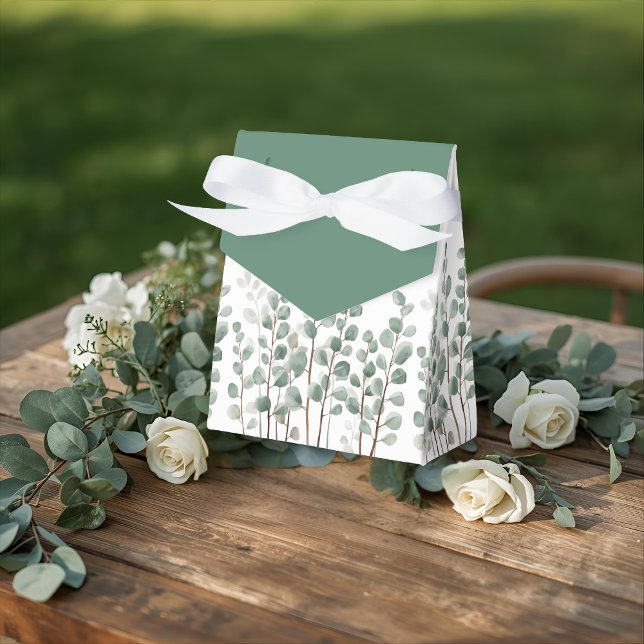 Caja de Favor de Boda Botánica Elegante Personaliz (Subido por el creador)