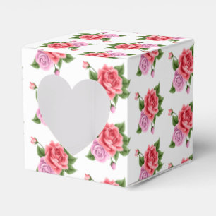 Caja de Favor de Boda con Ventana de Corazón