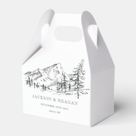 Caja de Favor de Bodas Rústicas de Montaña