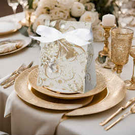 Caja de Favor de Bouquet de Flor de Colibrí Blanca