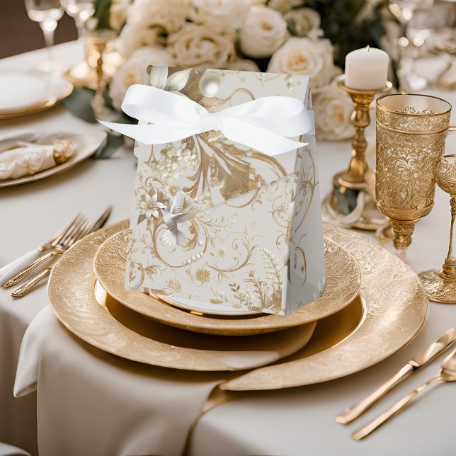 Caja de Favor de Bouquet de Flor de Colibrí Blanca (Subido por el creador)