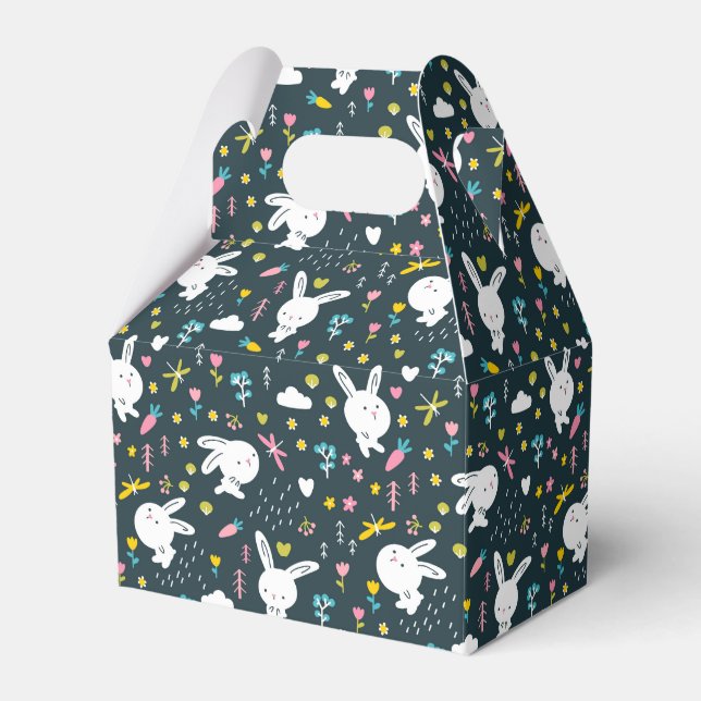 Caja de Favor de Conejos Florales Primarios (Front Side)