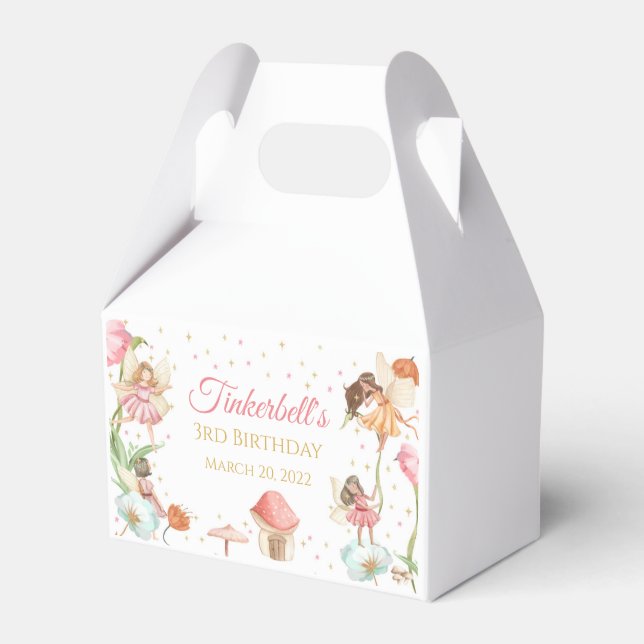 Caja de Favor de Cumpleaños de Hadas Caja de Hormi (Front Side)