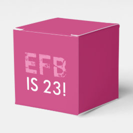 Caja de Favor de Cumpleaños Inicial - Rosa