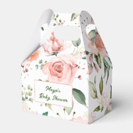 Caja de Favor de Estilo Gable Floral Rosa