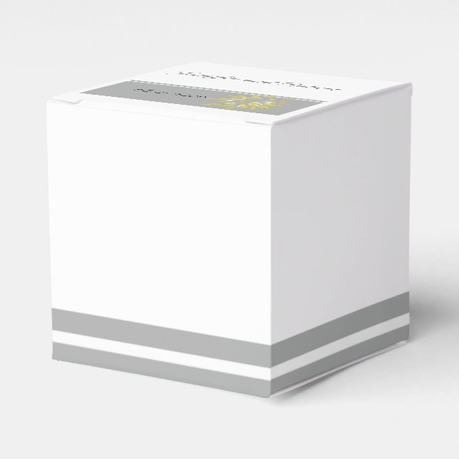 Caja de Favor de Flor de Mantequilla y Plata Moder (Costado Anverso)