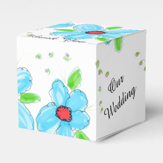 Caja de Favor de Invitado de Nuestro Boda (Costado Anverso)