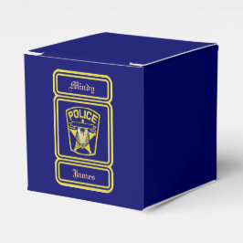 Caja de Favor de la Boda Azul del Policía