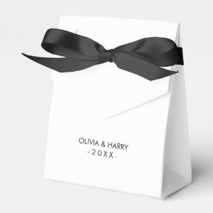 Caja de Favor de la Boda Blanca Personalizada