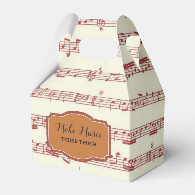 Caja de Favor de la Boda de Música (Front Side)