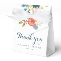 Caja de Favor de la Boda Floral de Jardín Silvestr