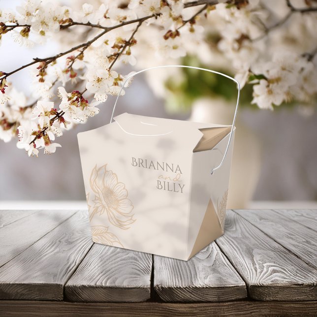 Caja de Favor de la Boda Floral de Tierra minimali (Subido por el creador)