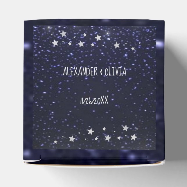 Caja de Favor de la Boda Noche Estelar (Parte superior)
