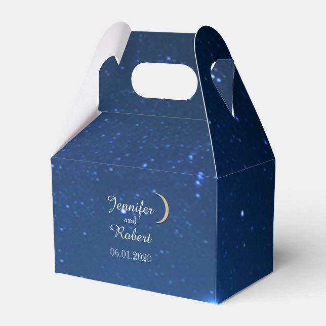 Caja de Favor de la Boda Noche Estelar (Front Side)