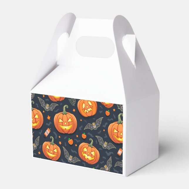 Caja de Favor de la Calabaza de Halloween (Front Side)