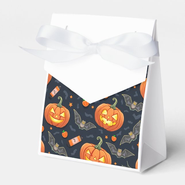 Caja de Favor de la Calabaza de Halloween (Front Side)