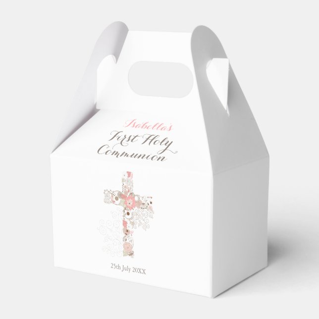 Caja de Favor de la cruz floral blanca de la Prime (Reverso)