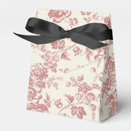 Caja de Favor de la Fiesta de tela francesa con fl