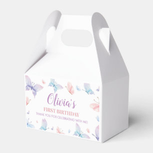 Caja de Favor de la Mariposa Cumpleaños Baby Showe