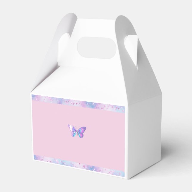 Caja de Favor de la Mariposa Holográfica de bonito (Front Side)