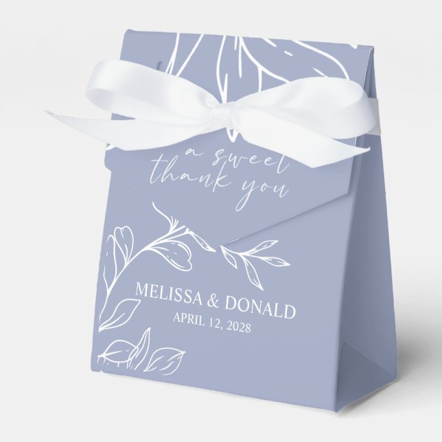 Caja de Favor de las Flores Periwinkle (Front Side)