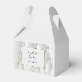 Caja de Favor de Líneas Doradas de Lujo