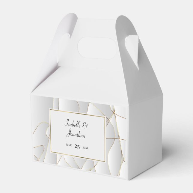 Caja de Favor de Líneas Doradas de Lujo (Front Side)