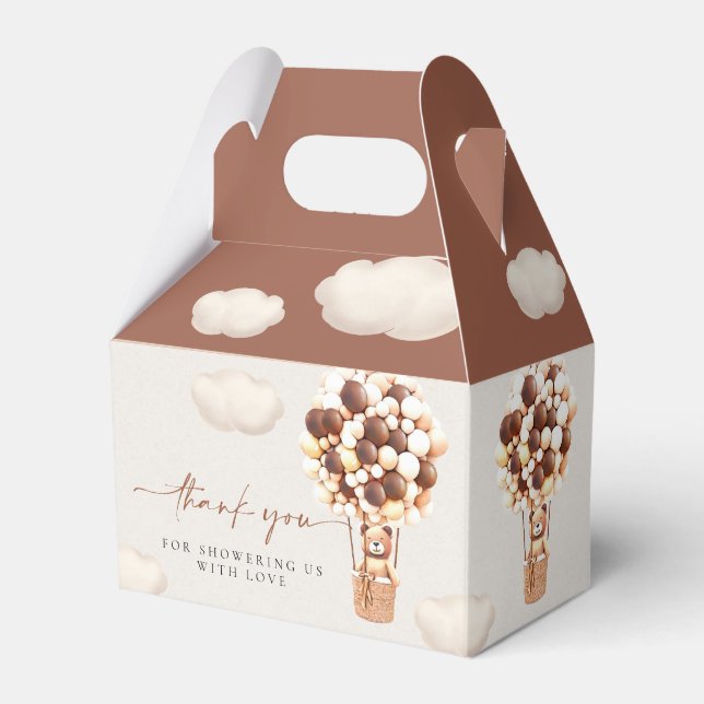 Caja de Favor de los Globos de Oso Marrón (Front Side)